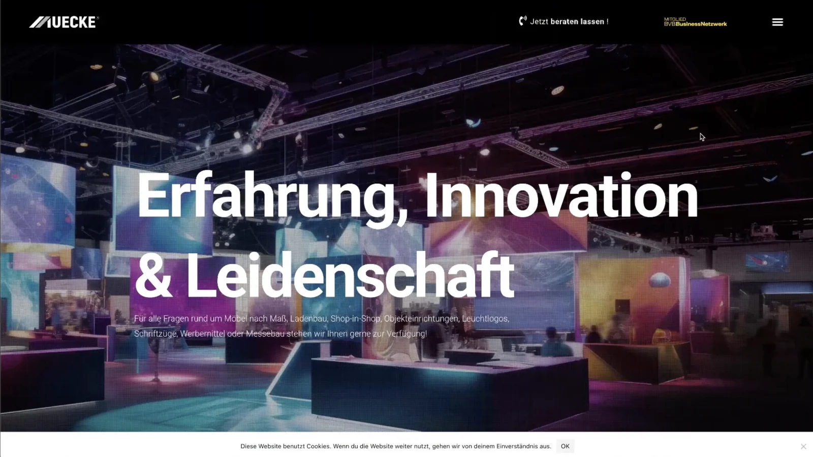 Startseite der Manufaktur Mücke vor dem Relaunch