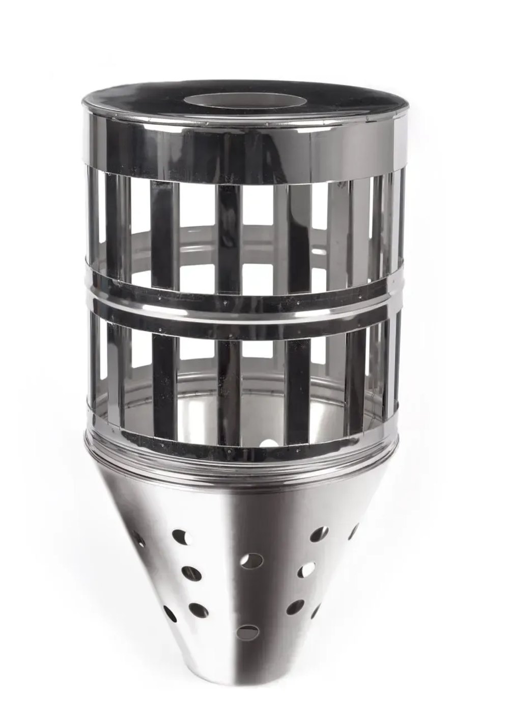 Занурювальний насос із нержавіючої сталі, чорним кабелем та блоком керування на білому фоні.