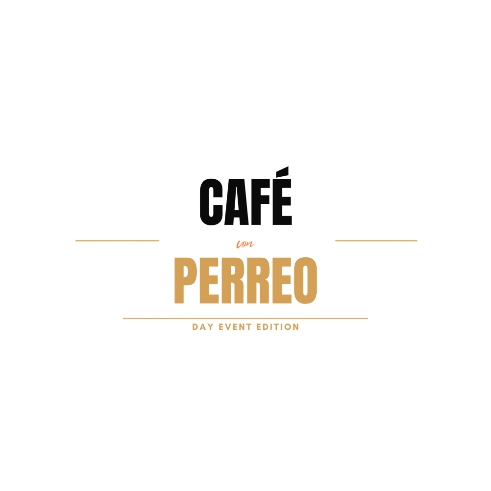 Logo „CAFÉ PERREO“ in Schwarz und Gold auf dunkelgrünem Hintergrund, darunter „DAY LYINT EDITION“.