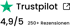 Trustpilot Logo mit Text „Trustpilot“, 4,9/5 Sternen und „250+ Rezensionen“.