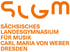 Logo des Sächsischen Landesgymnasiums für Musik Carl Maria von Weber Dresden.