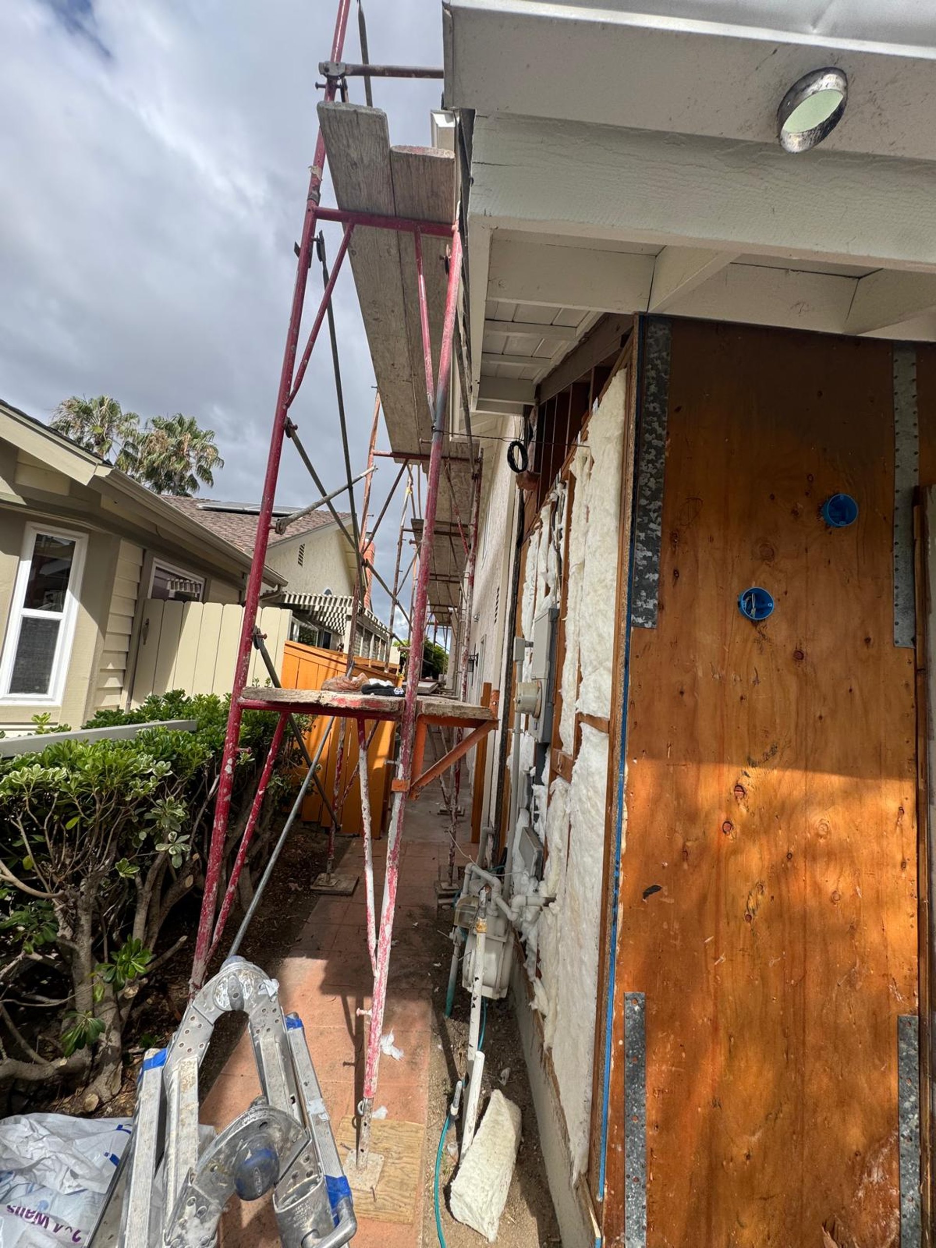 during fire resistant siding installation window replacement san diego