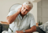 Older man with neck pain after trauma, possible whiplash or injury