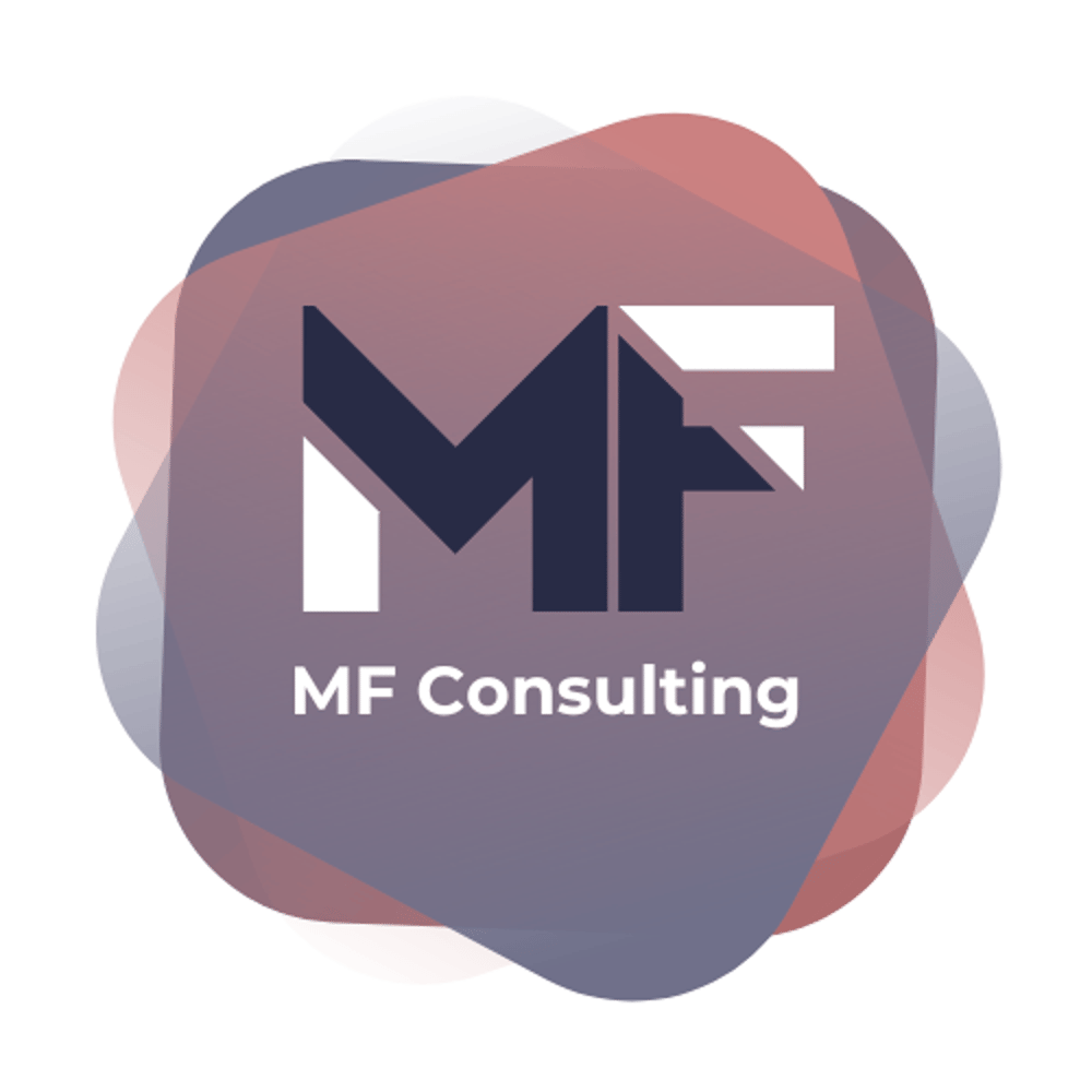MF Consulting Logo mit verschlungenen MF-Buchstaben und dem Text "MF Consulting".
