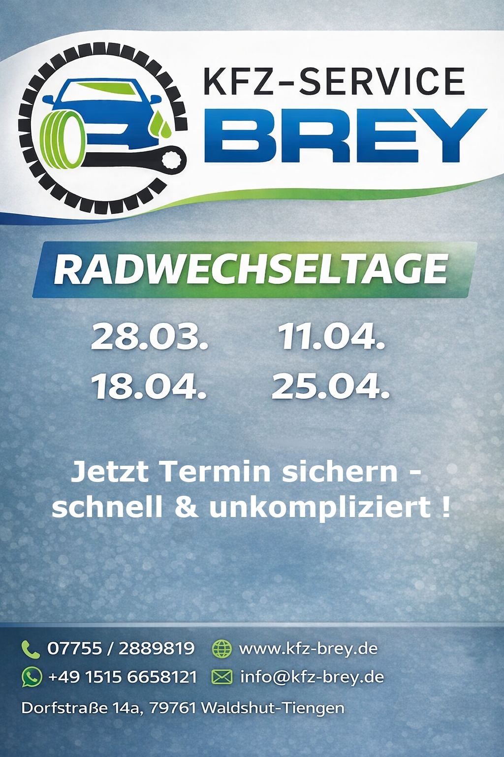 Radwechseltage KFZ Service Brey
