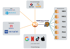 Netzwerkdiagramm mit TELEROs 90-Gbit/s-Verbindung zu Internetknoten, Rechenzentren und Peering-Partnern.