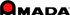 Schwarzes „AMADA“-Logo mit einem roten Punkt in der Mitte des ersten „A“.