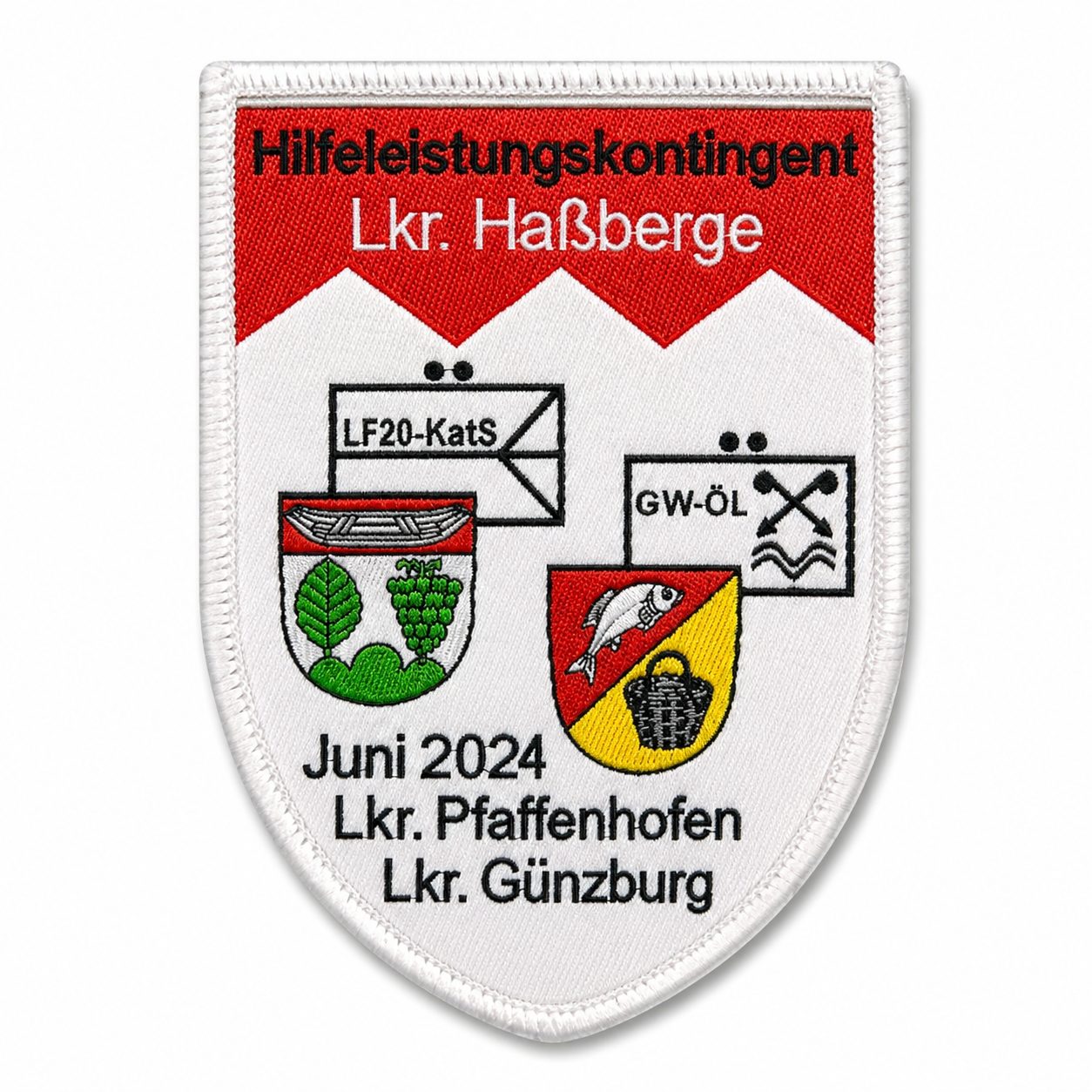 Individuell gefertigter Patch Hilfeleistungskontingent Haßberge
