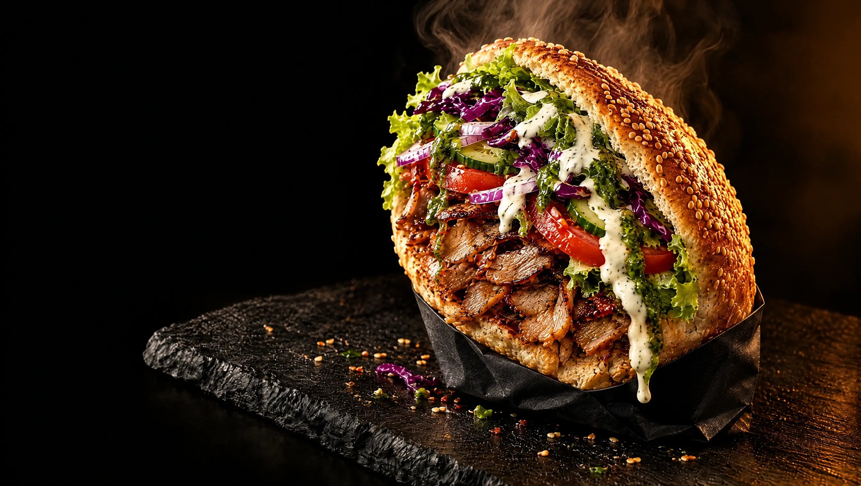 The finished KIEZ doner kebab