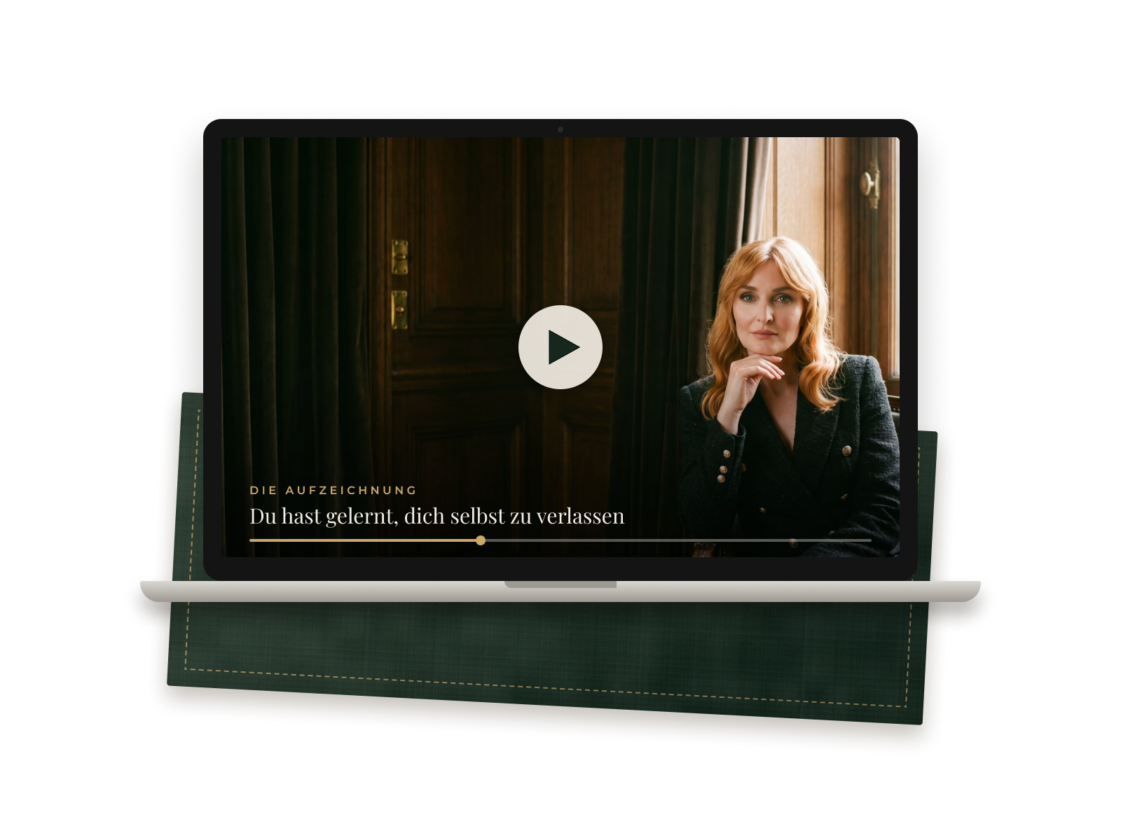 Laptop mit der Aufzeichnung des Webinars