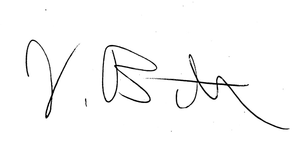 Unterschrift von Victoria Büttner