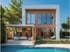 Urbaner Bungalow mit klaren Linien und Flachdach