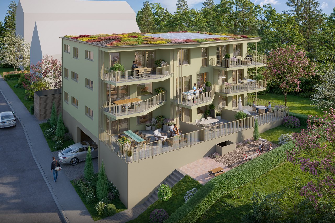 Neubau Taunusstraße 26 in Albstadt-Ebingen – Außenansicht des Mehrfamilienhauses