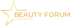 Goldenes „Beauty Forum Stars Award“-Logo mit einem Sternumriss.