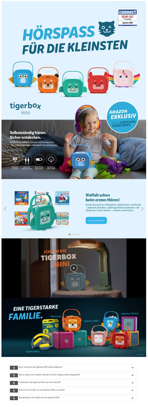 A+ Content Beispiel tigerbox MINI