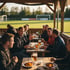 Terrasse des BRÖ31 mit Blick auf den Fußballplatz