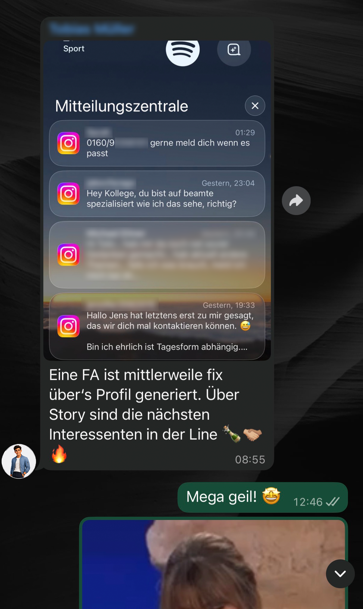 Eine FA ist fix über's Profil — nächste Interessenten stehen schon in der Line