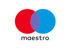 Das Maestro-Logo zeigt zwei sich überschneidende Kreise in Rot und Blau mit dem Wort „maestro“ darunter.