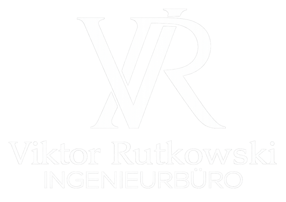 Goldenes, stilisiertes Logo mit den ineinander verschlungenen Buchstaben V und R auf dunkelgrünem Hintergrund.