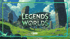 "Legends & Worlds" title over ancient stone ruins in a green valley, with a "Legend Fiction" logo.