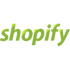 Grünes Shopify-Logo auf dunkelgrünem Hintergrund.