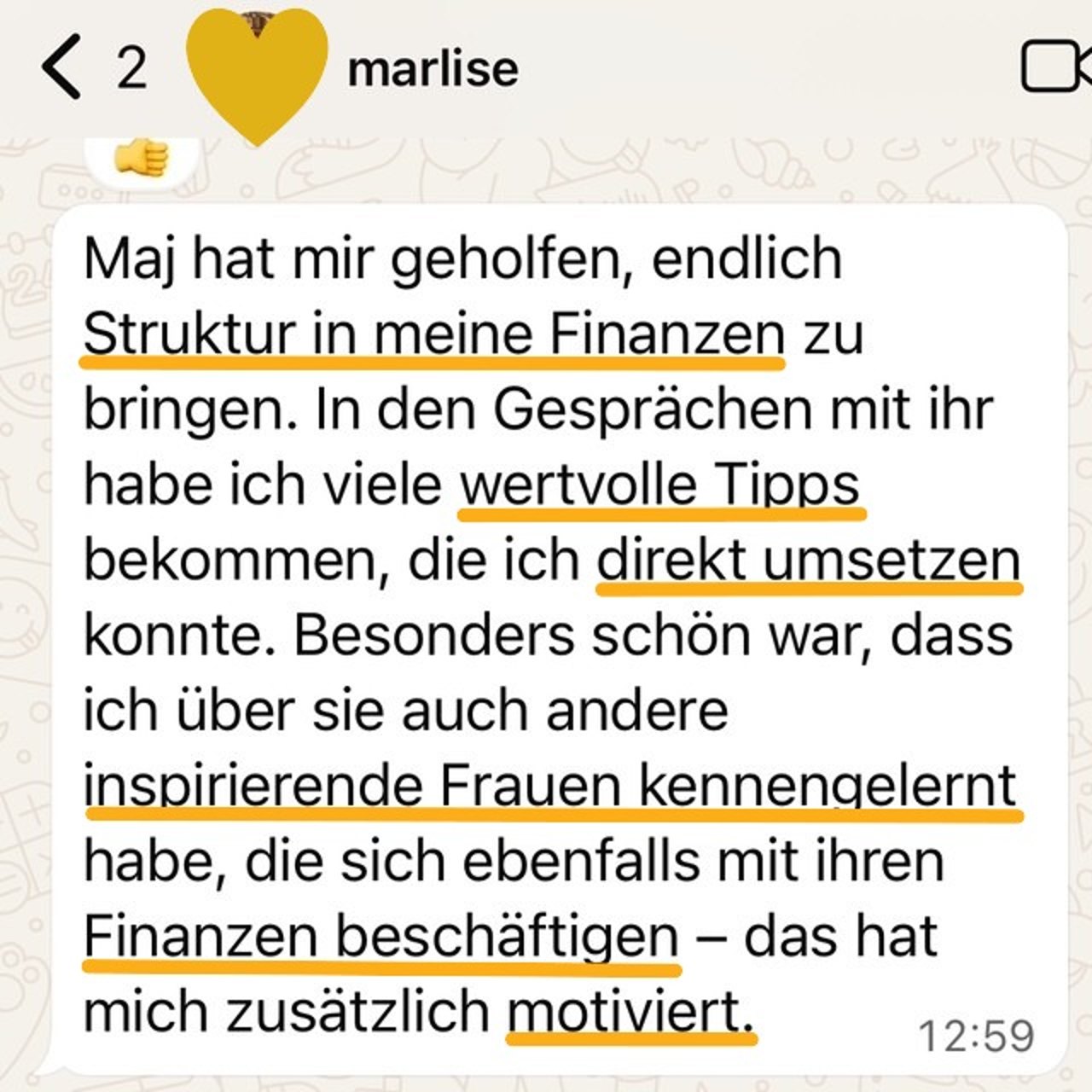 Nachricht von Marlise