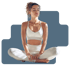 Young woman meditates in lotus pose, benefiting from PEMF therapy.
