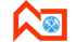Rotes, eckiges „G“-Logo mit blauem Kreis, der zwei gekreuzte Spitzhacken und ein Kompass-ähnliches Symbol zeigt.