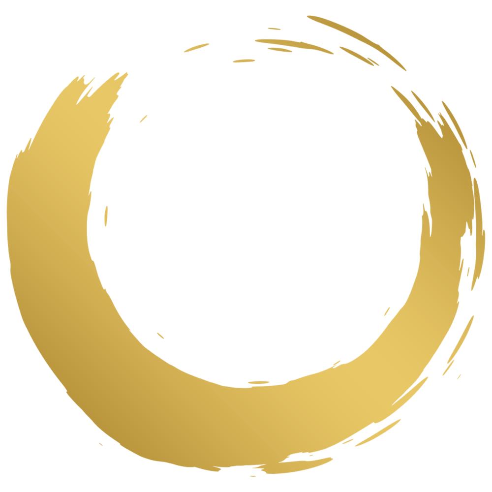Coach Memo Logo, Biohacking Coach und Personal Trainer für High Performer. Zu sehen ist ein goldener Enso
