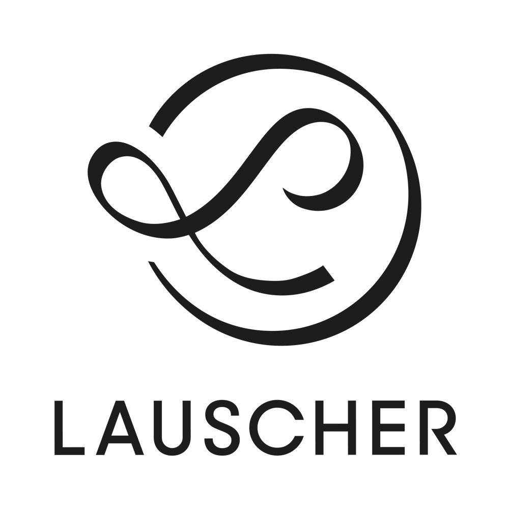 Schwarz-weißes Logo mit einem Herz in einem Kreis und dem Text "amorella aus liebe zum ring".