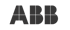 ABB-Logo in dunklem Grau auf grünem Hintergrund.