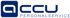 Accu Personalservice Logo mit weißem "a" in blauem Quadrat und blauem Text "CCU PERSONALSERVICE".