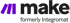 Make formerly Integromat Logo mit drei lila Balken.