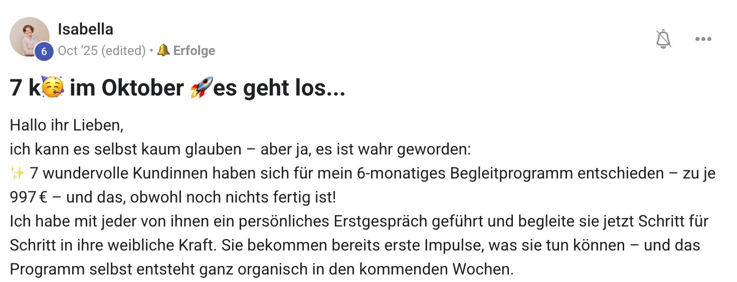 Isabella: 7 Tausend im Oktober