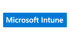 Blauer horizontaler Balken mit weißem Text "Microsoft Intune".