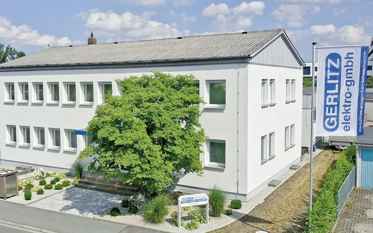 Firmengelände der GERLITZ elektro-gmbh in der Ottostraße Bayreuth