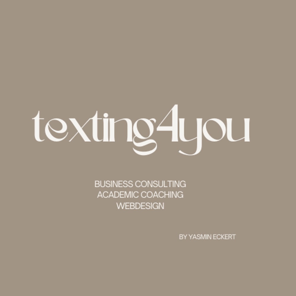 Texting4you Logo – Business Consulting, Academic Coaching & Webdesign