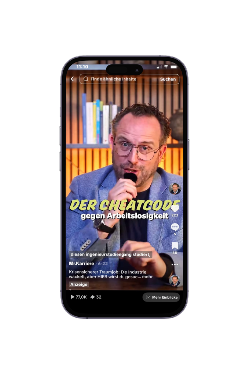 Das Video der HTWG-Konstanz-Kampagne auf dem Smartphone