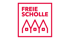 Rotes Logo der Freien Scholle mit drei stilisierten Giebelhäusern in einem quadratischen Rahmen.