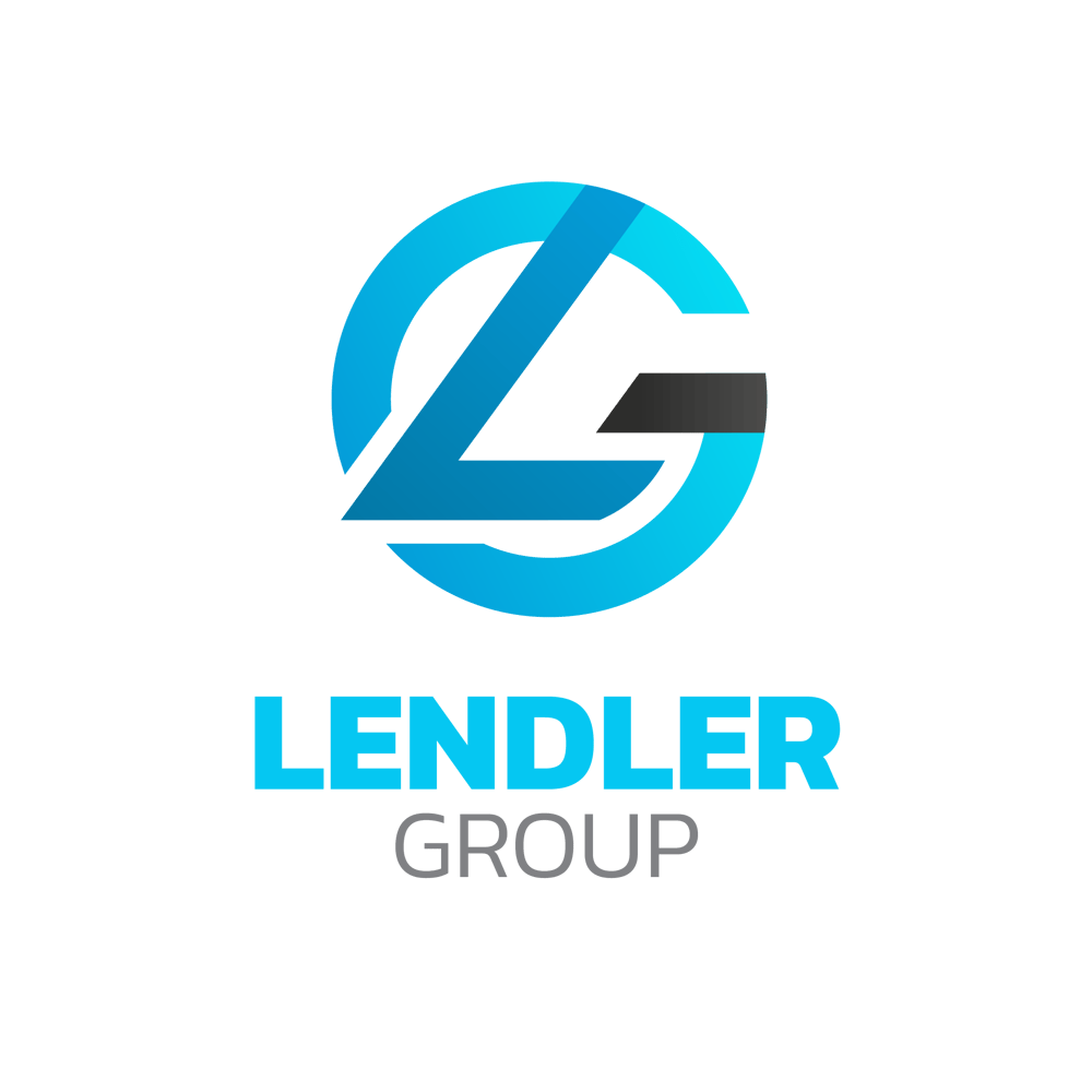 Lendler Group Logo mit stilisiertem L und G in einem Kreis.