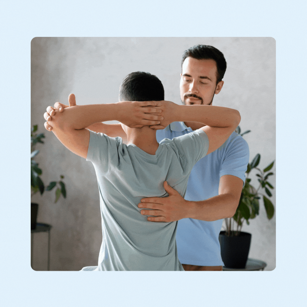 Chiropractor near me in Mt. Pleasant, NY helping a patient with back pain