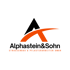 Logo der Strassenbau & Pflasterarbeiten GmbH mit einem abstrakten orangen Bogen auf schwarzem Grund.