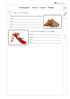 Ein Blatt mit einem Einstufungstest für Deutsch der 4. Klasse, der Fragen zu Satzgliedern und Bildern eines Igels und eines Mädchens auf einer Rutsche enthält.
