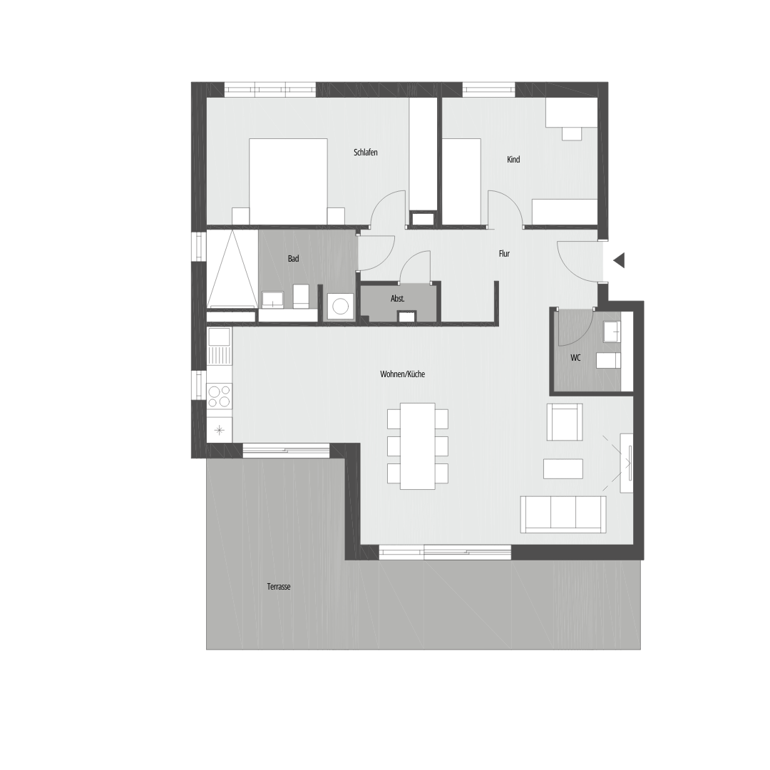 Grundriss Wohnungstyp M