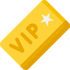 Goldene VIP-Karte mit einem Stern.