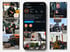 Smartphone mit dem Instagram-Profil von COBUG Baumaschinen, umgeben von Kacheln mit Baggern, Radladern und Mitarbeitern.