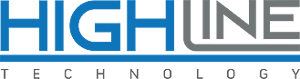 HighLine Technology Logo in Blau und Grau.