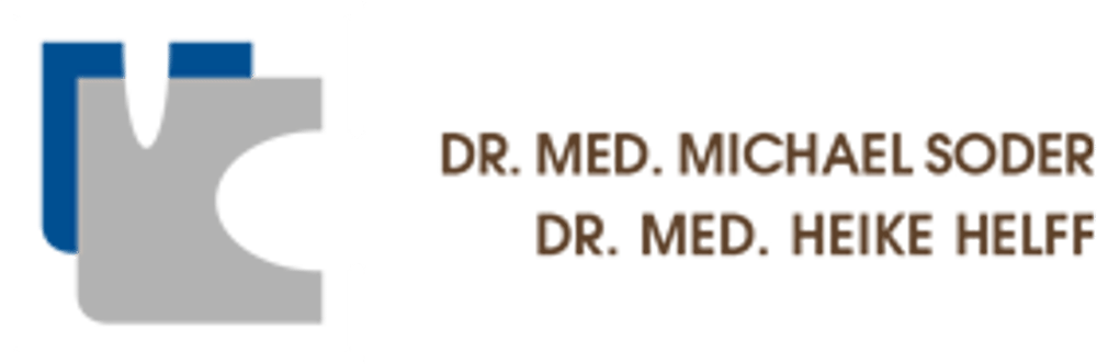 Logo mit den Buchstaben "M" und "C" in Grau und Blau, daneben "DR. MED. MICHAEL SODER" und "DR. MED. HEIKE HELFF".