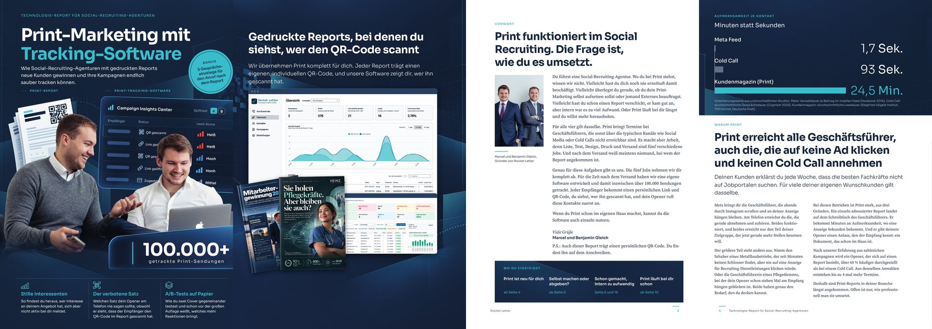 Titelseite des Print Reports für Social Recruiting Agenturen