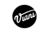 Schwarzes Kreislogo mit dem weißen geschwungenen Wort "Viani".